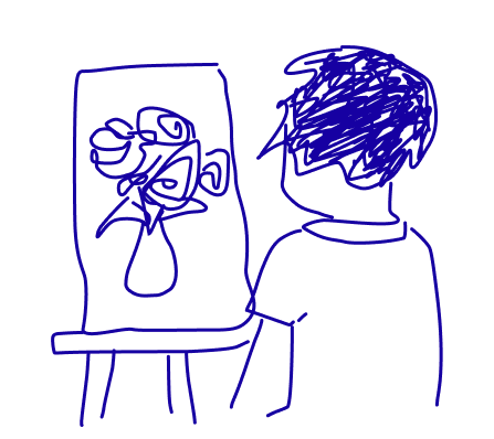 絵を描く人（手描き）