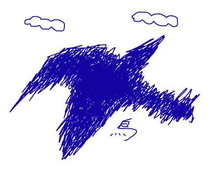 鳥（手描き）