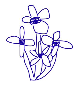 手描きの菫 — Ateli.er のロゴイラスト